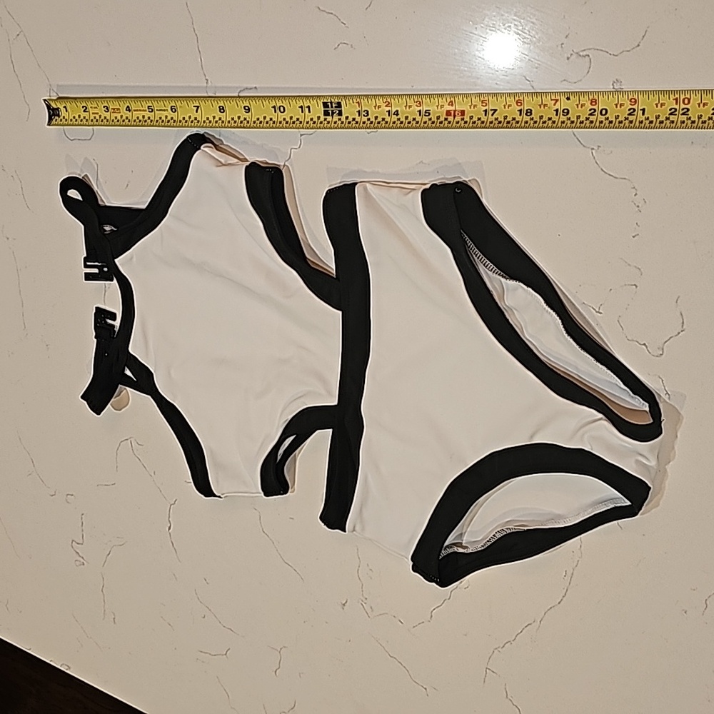 Custom Swimsuit Girls 8 Black and White